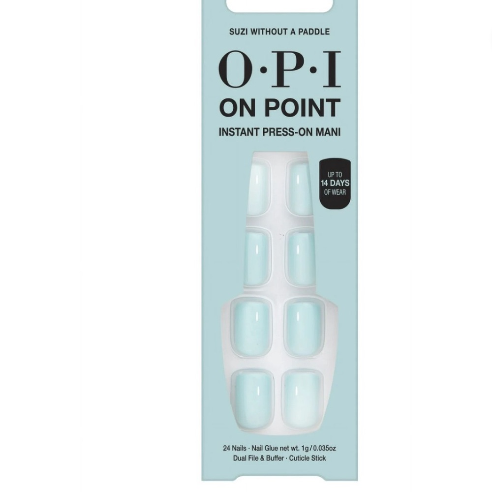 🆕 OPI On Point Instant Press-On Mani light blue press ons